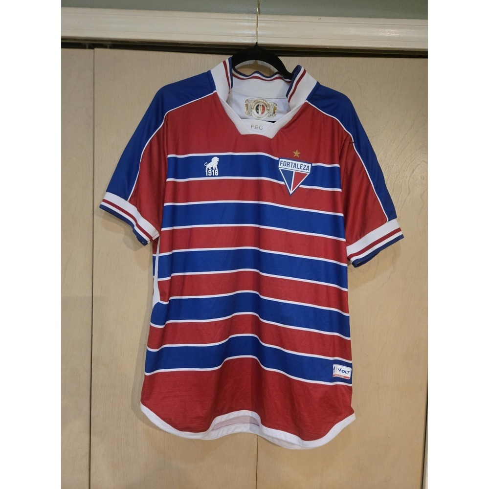 Fortaleza EC Official Volt Home Soccer Jersey Red Blue Striped Men's L XL Brazil